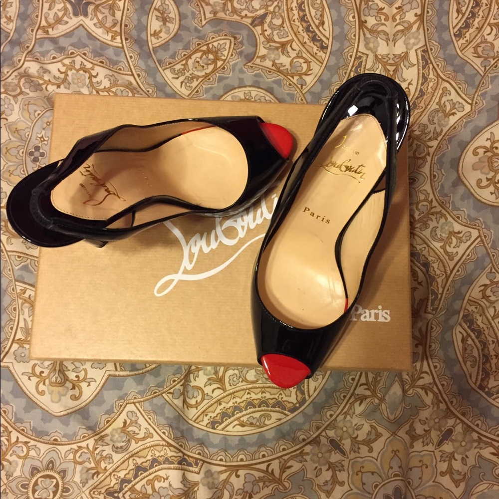 Christian Louboutin Flo Sling patent shoes - Picture 5 of 7